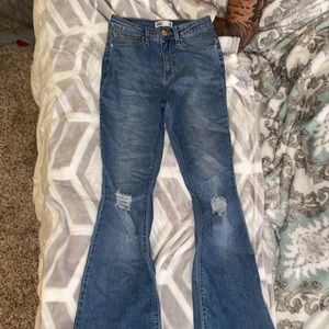 YMI bell bottom height waisted jeans